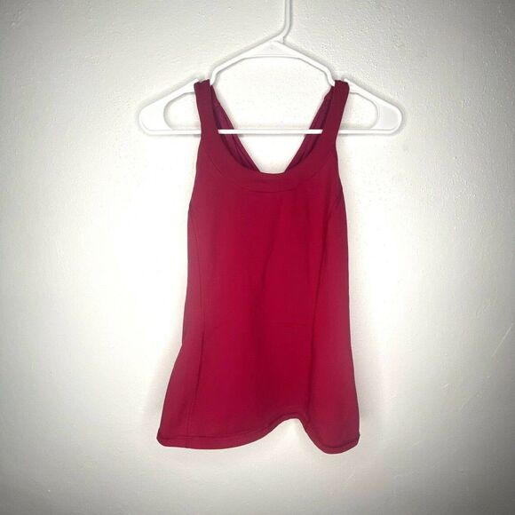 Lululemon Pink Enhearten Double Cross Back Tank Top size 6 - Picture 1 of 4